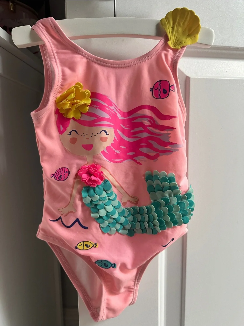 Cat & Jack 3 Pc Lot Floral Mermaid Unicorn Swimsuit Sz 2T 18-24 Months